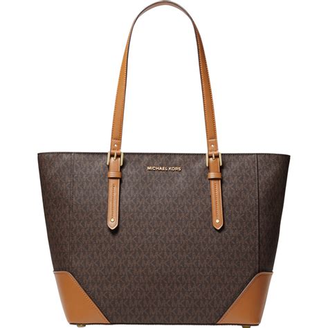 michael kors aria leather large tote bag